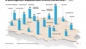 Liczba firm z zawieszona działalnością w woj