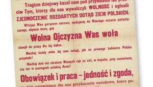 Afisz z Krakowa, 7 listopada 1918 r. fot. mat. prasowe