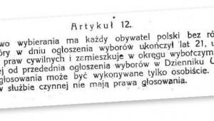 Jeden z najważniejszych zapisów konstytucji z 17 marca 1921 r. fot. mat. prasowe